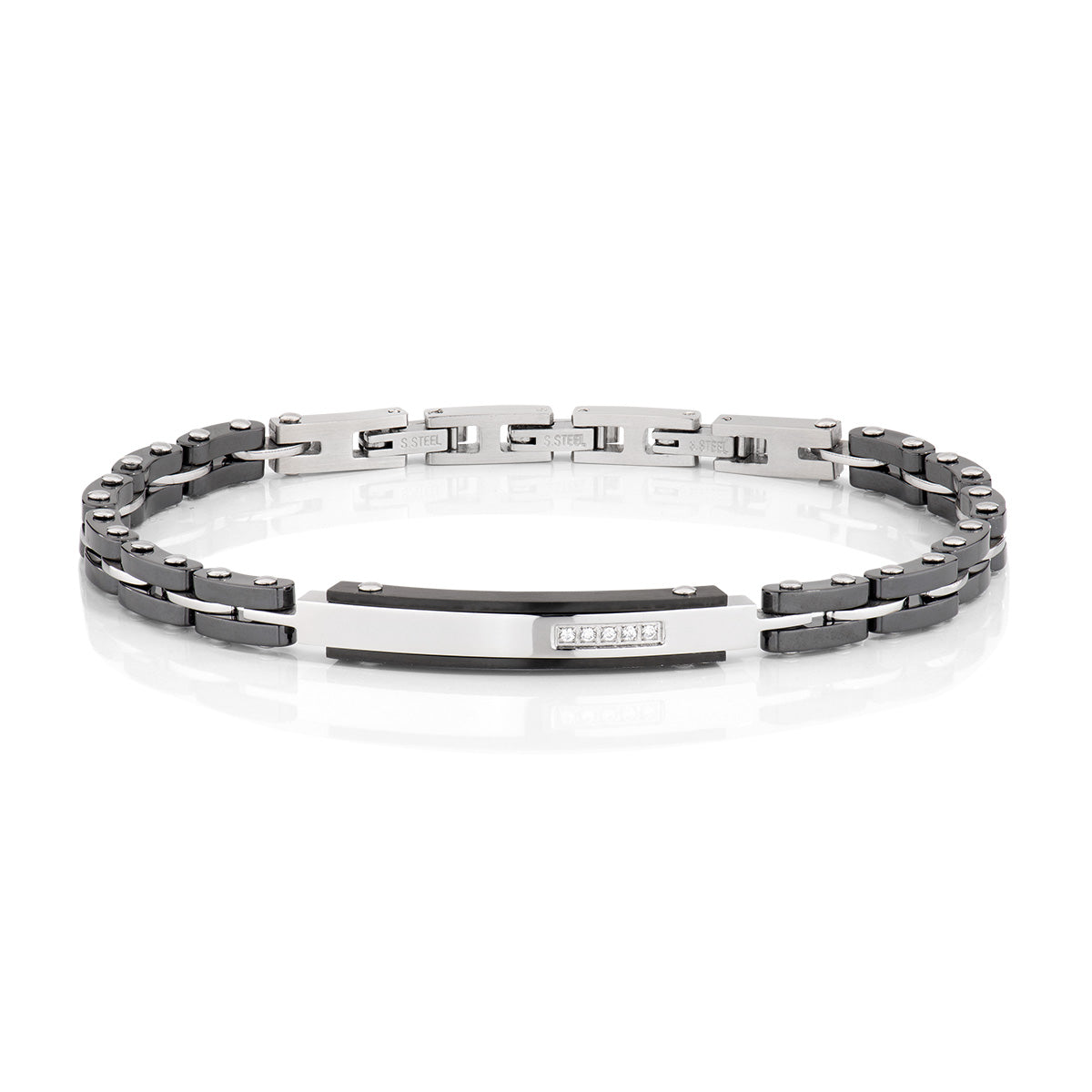 Bracciale Amen uomo acciaio diamonds ACBR1427