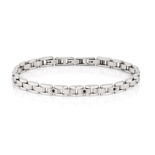 Bracciale Amen uomo acciaio diamonds ACBR474-1- Eldorado Jewels