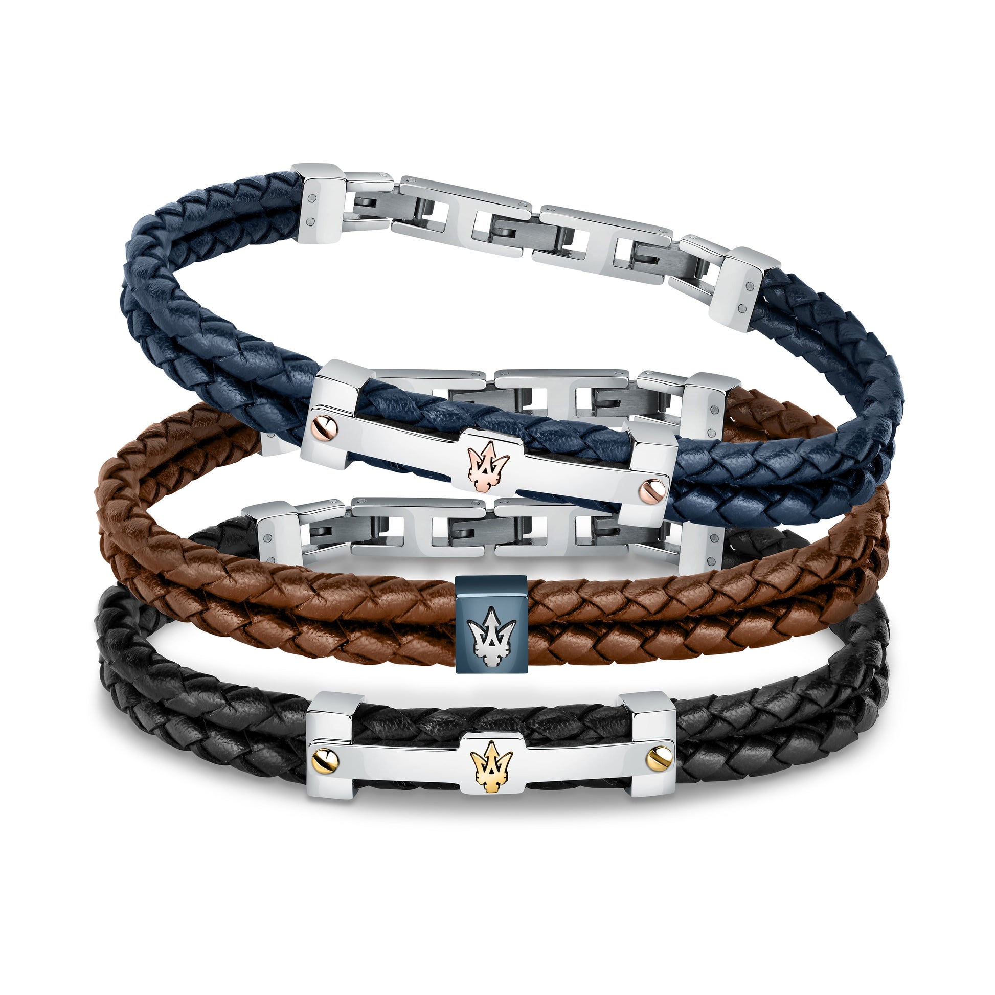 BRACCIALE UOMO MASERATI RECYCLED LEATHER JM422AVE10