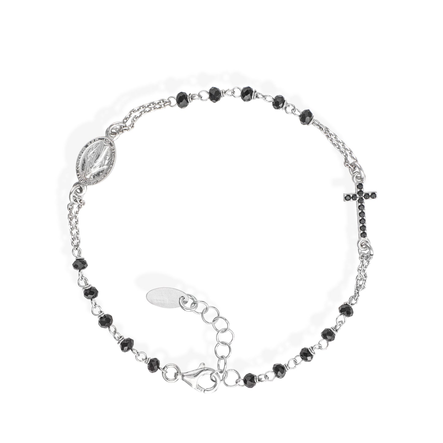 Bracciale rosario Amen unisex rosari con cristalli BRO25BNZ3- Eldorado Jewels