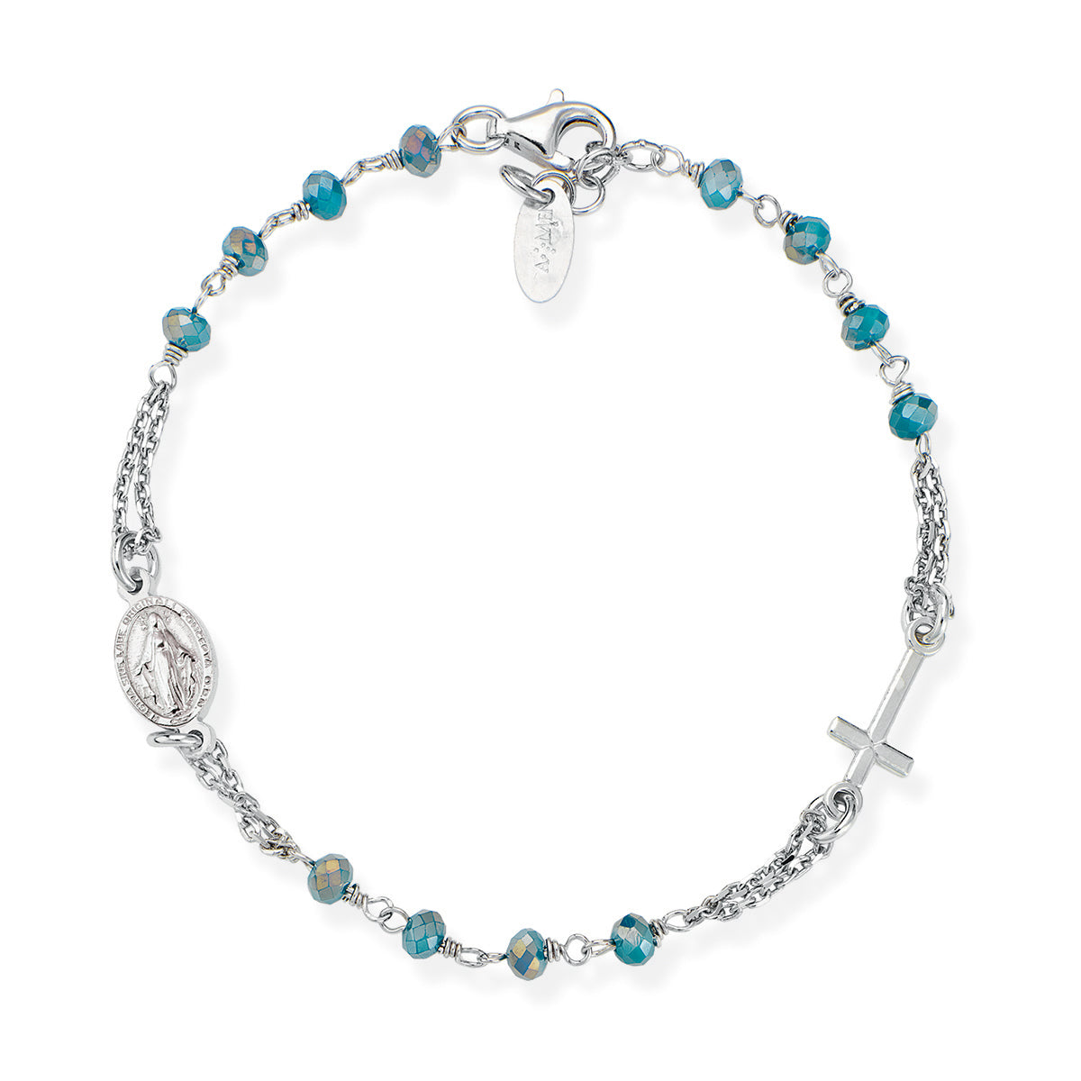 Bracciale rosario Amen unisex rosari con cristalli BROBP3- Eldorado Jewels