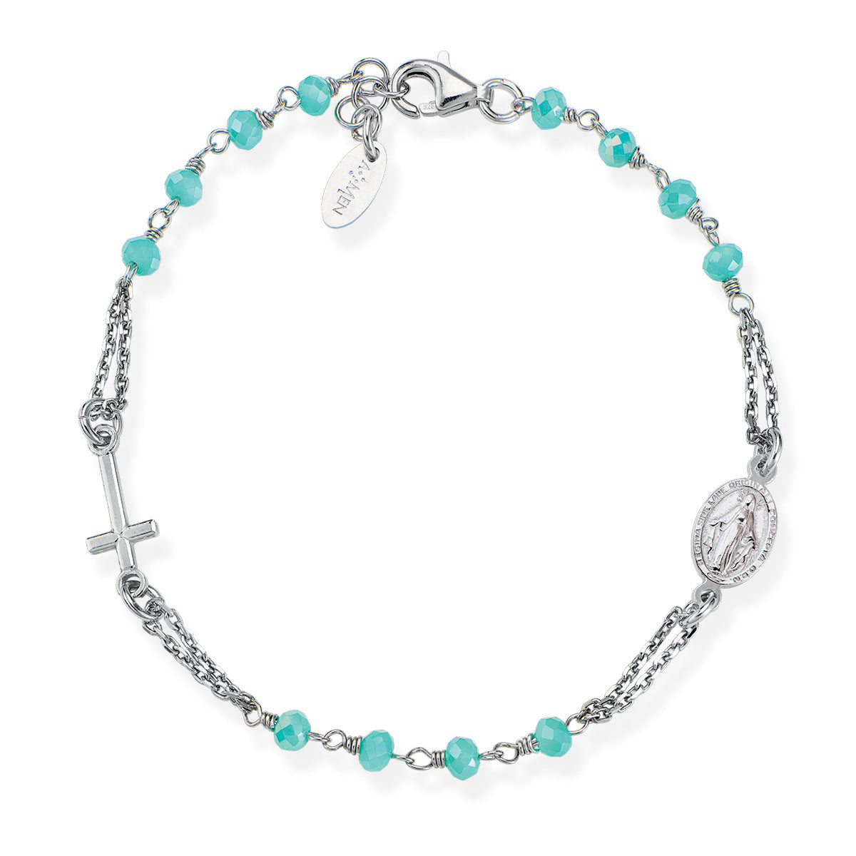 Bracciale rosario Amen unisex rosari con cristalli BROBT3- Eldorado Jewels