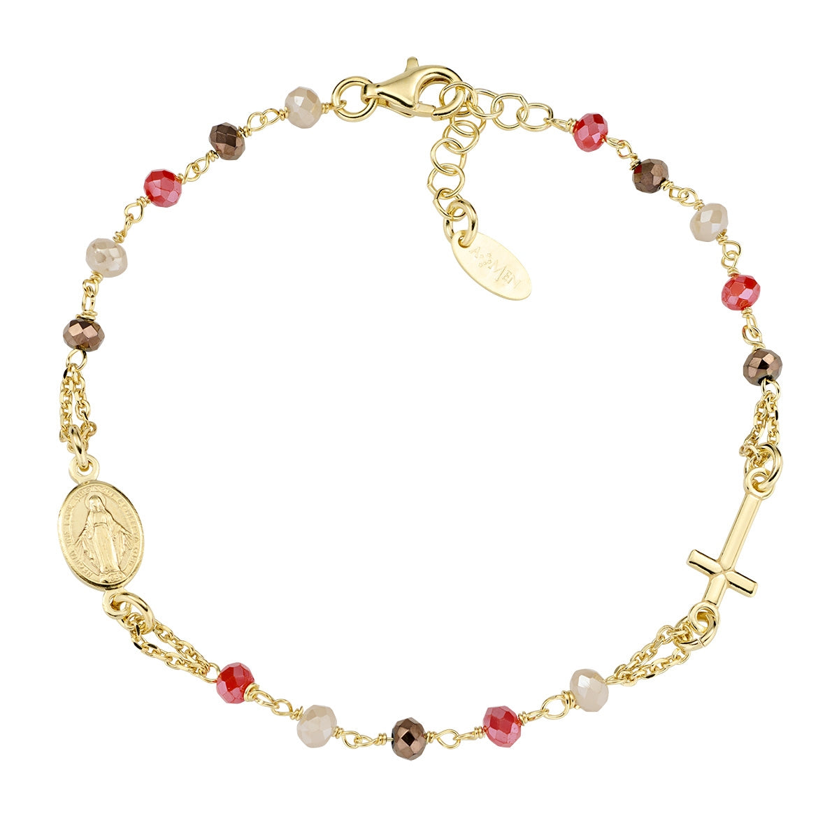 Bracciale rosario Amen unisex rosari con cristalli BROGMM3