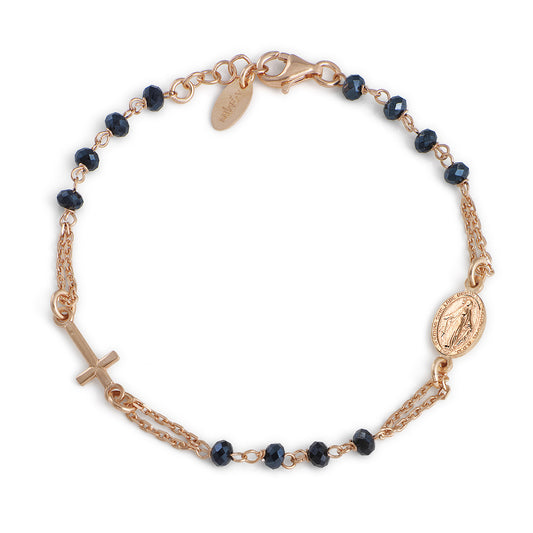 Bracciale rosario Amen unisex rosari con cristalli BRORG3- Eldorado Jewels