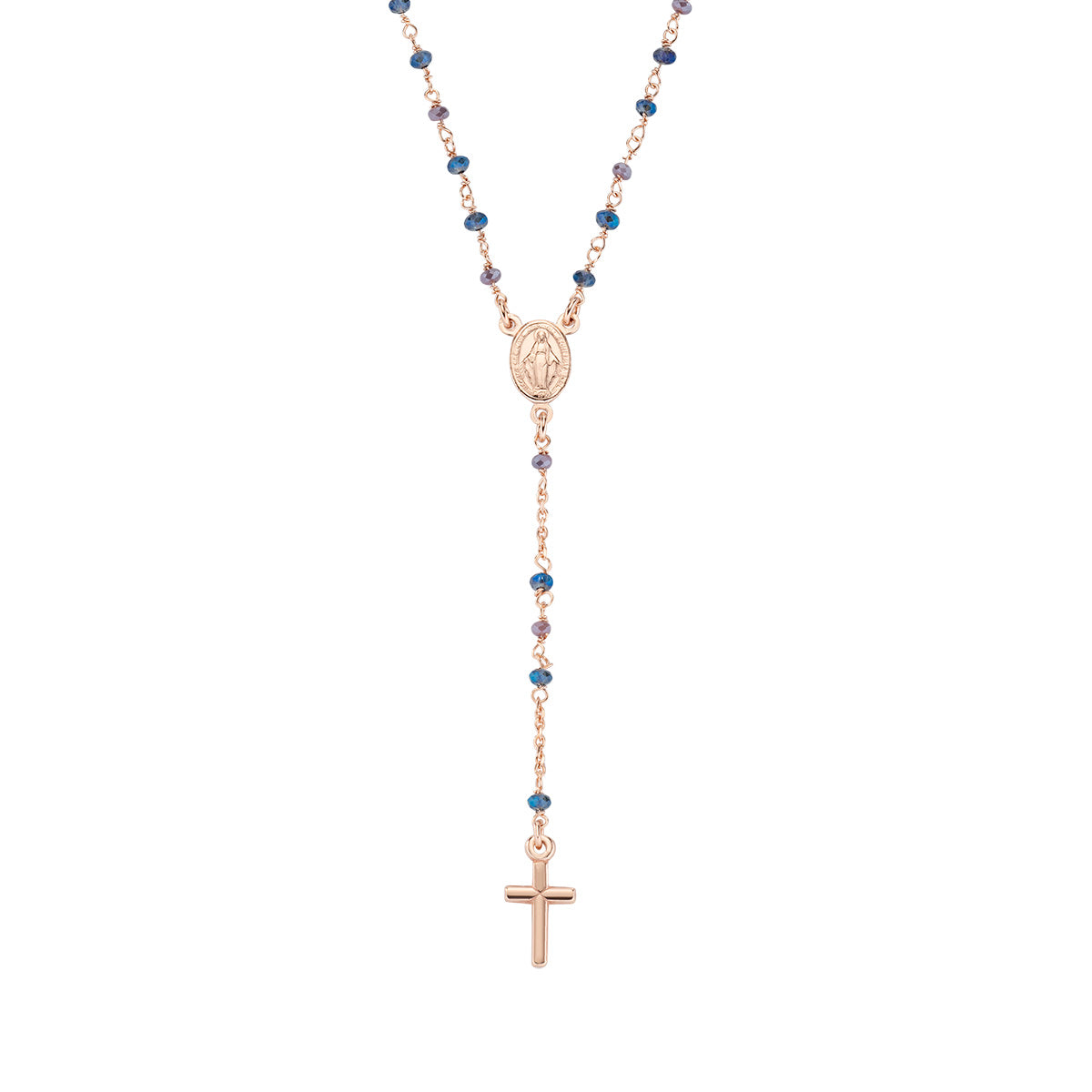 Collana Amen donna rosari con cristalli CRO10RBLTO4