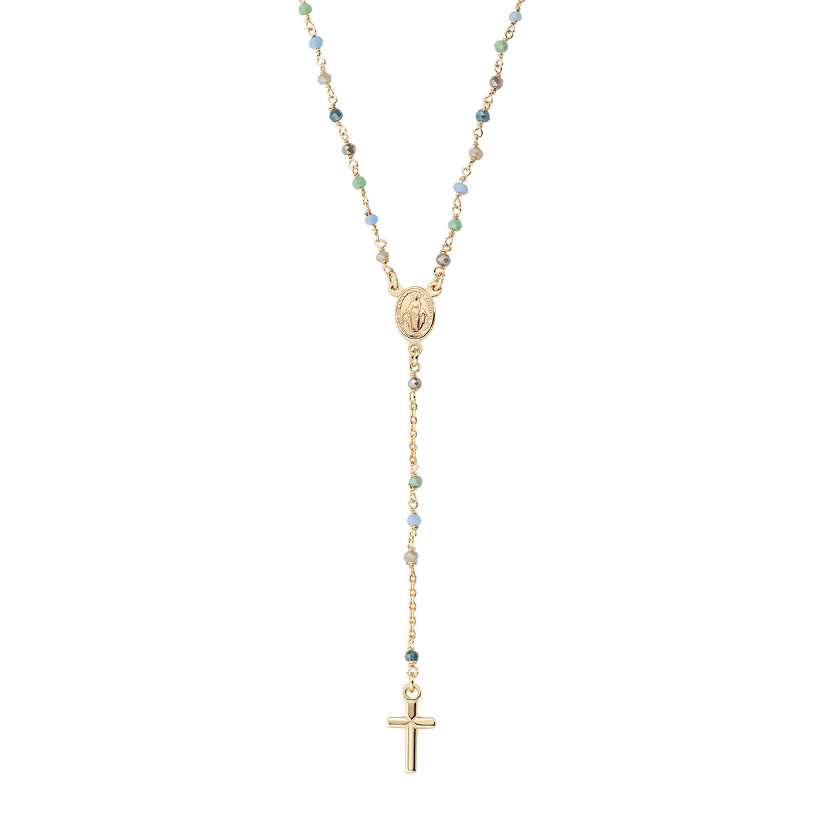 Collana Amen donna rosari con cristalli CRO25GMUV4