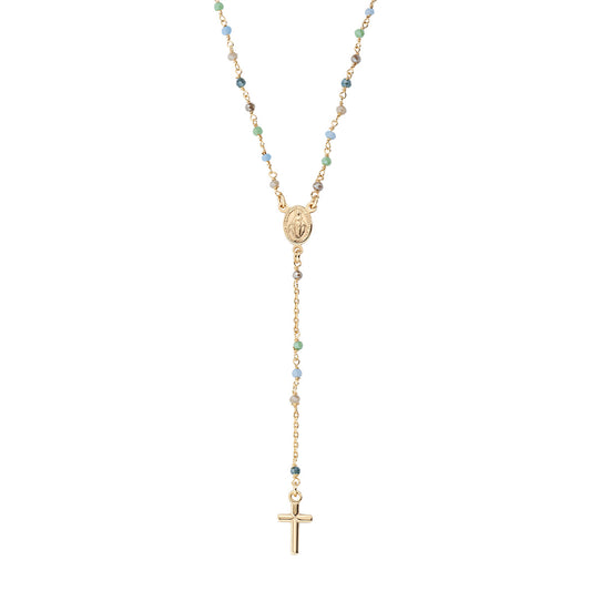 Collana Amen donna rosari con cristalli CRO25GMUV4