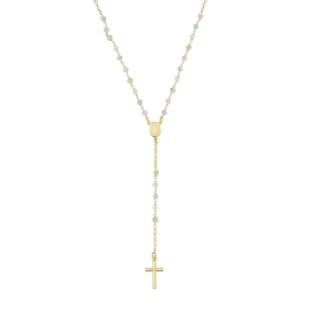 Collana Amen unisex rosari con cristalli CROGMA4