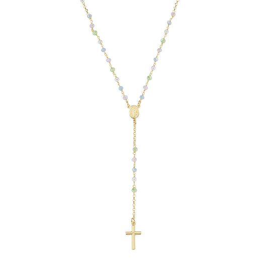 Collana Amen unisex rosari con cristalli CROGMA4