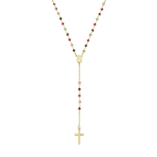 Collana Amen unisex rosari con cristalli CROGMM4