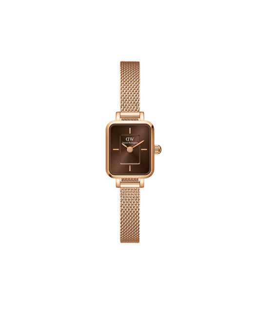 Montre Daniel Wellington Quadro Mini Melrose Rose Gold Amber