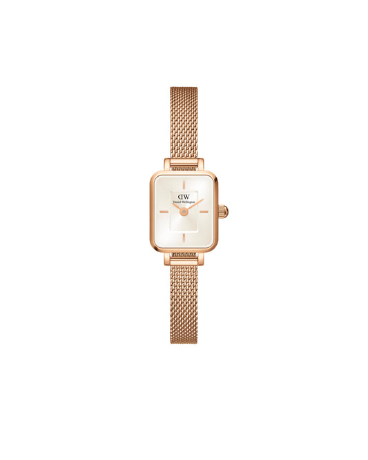 Orologio Daniel Wellington Quadro Mini Melrose Rose Gold Champagne