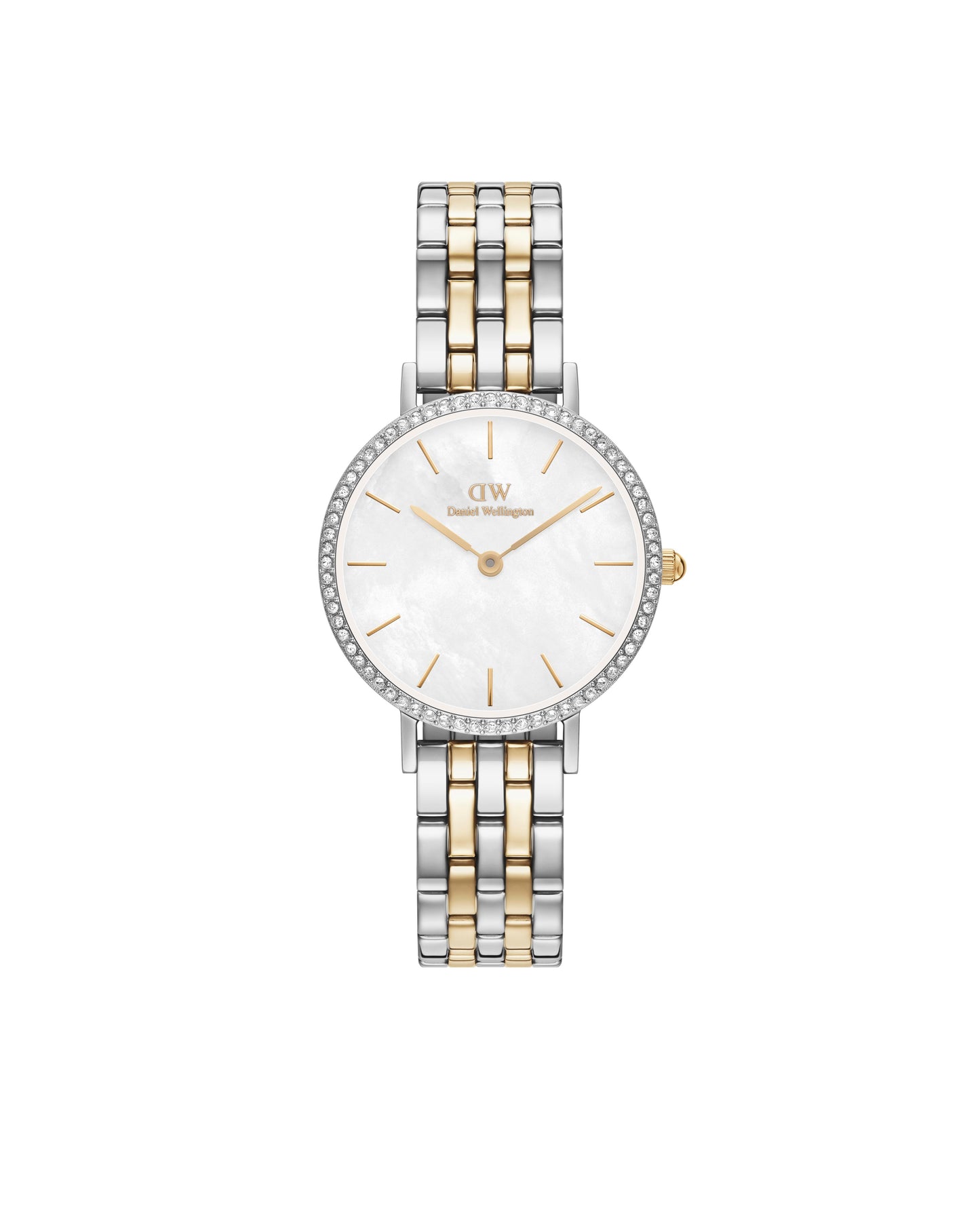 Orologio Daniel Wellington donna Petite Lumine Bezel 5-Link Two-Tone MOP