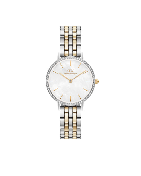 Orologio Daniel Wellington donna Petite Lumine Bezel 5-Link Two-Tone MOP