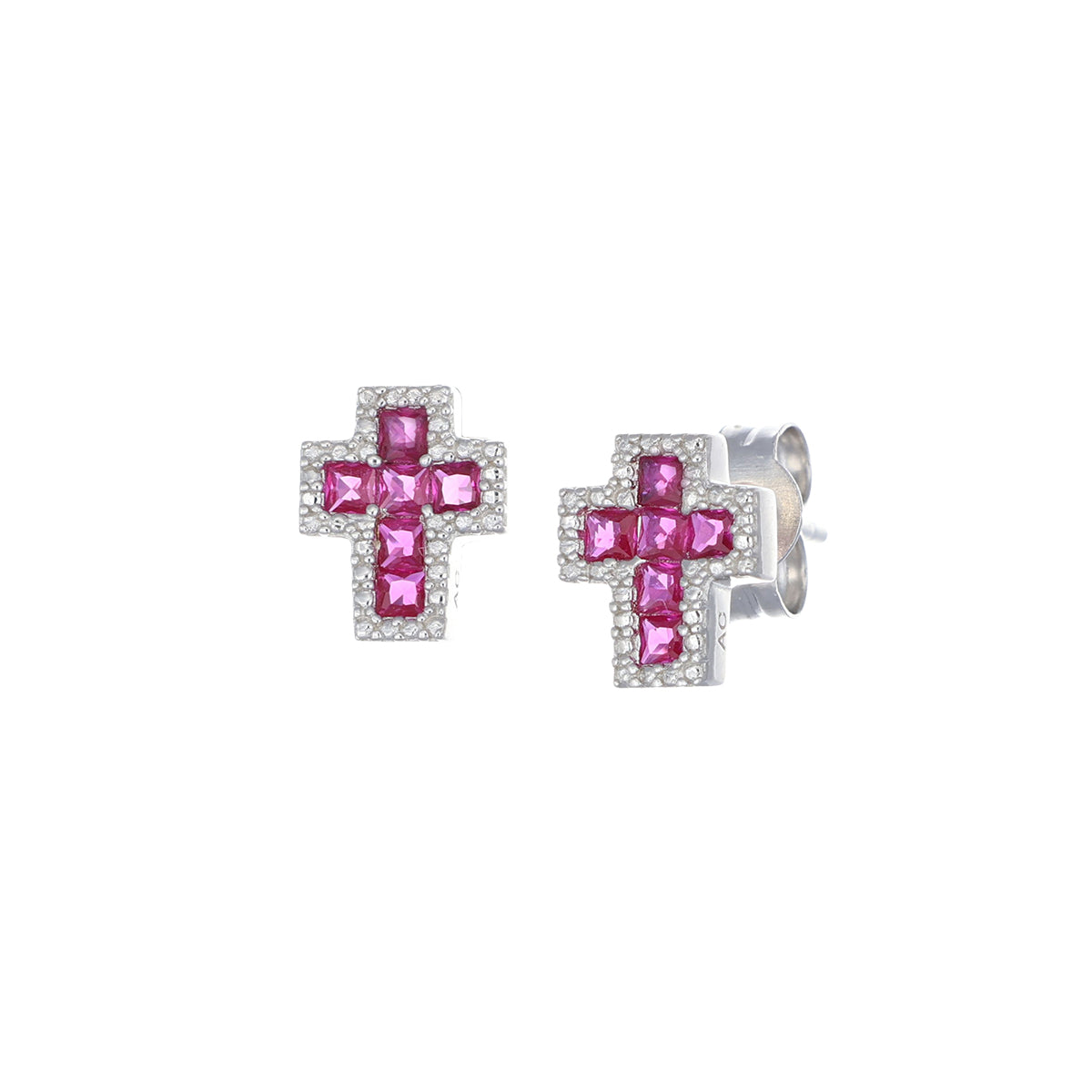 Boucles d'oreilles Amen pour femme ECRREBBRZ croix