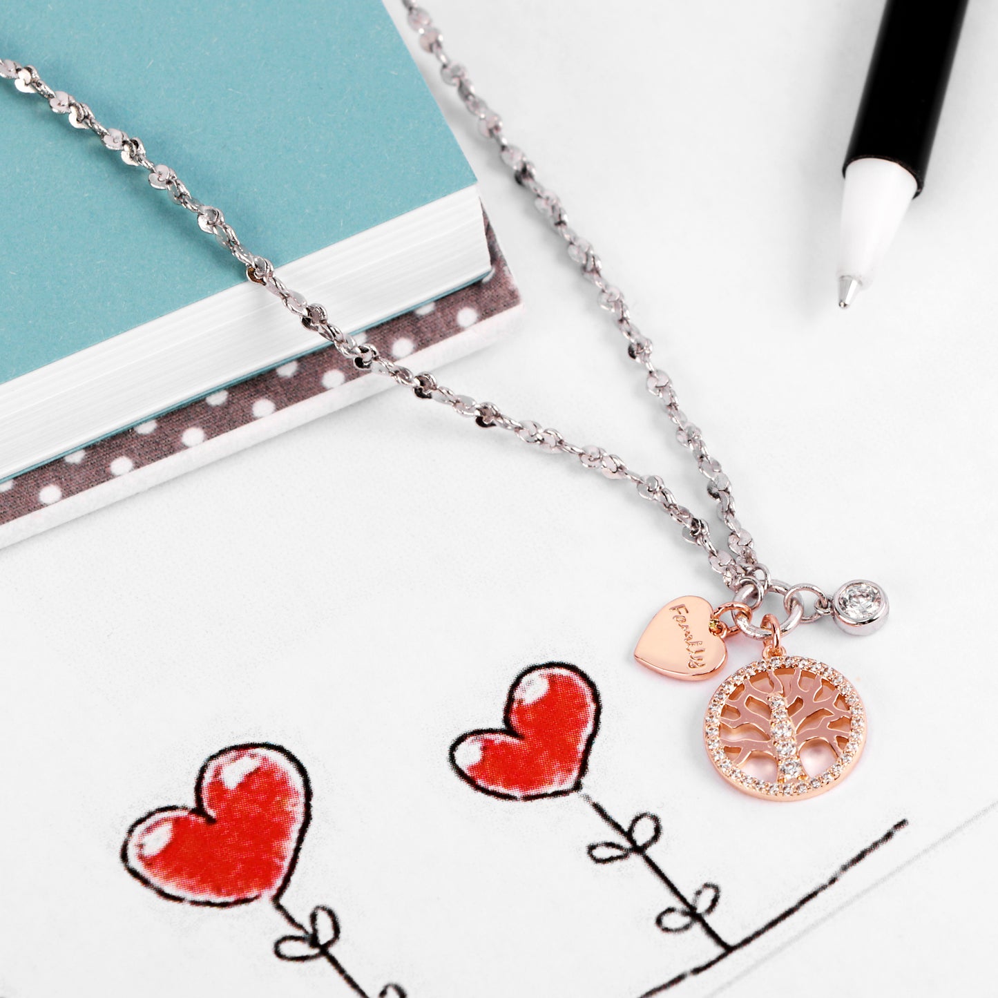 NECKLACE LA PETITE STORY FAMILY LPS10AQA10