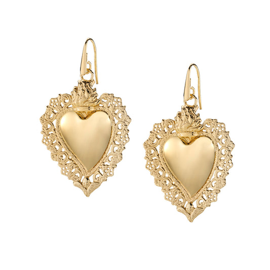 Boucles d'oreilles Amen sacré coeur pour femme ORSCG1