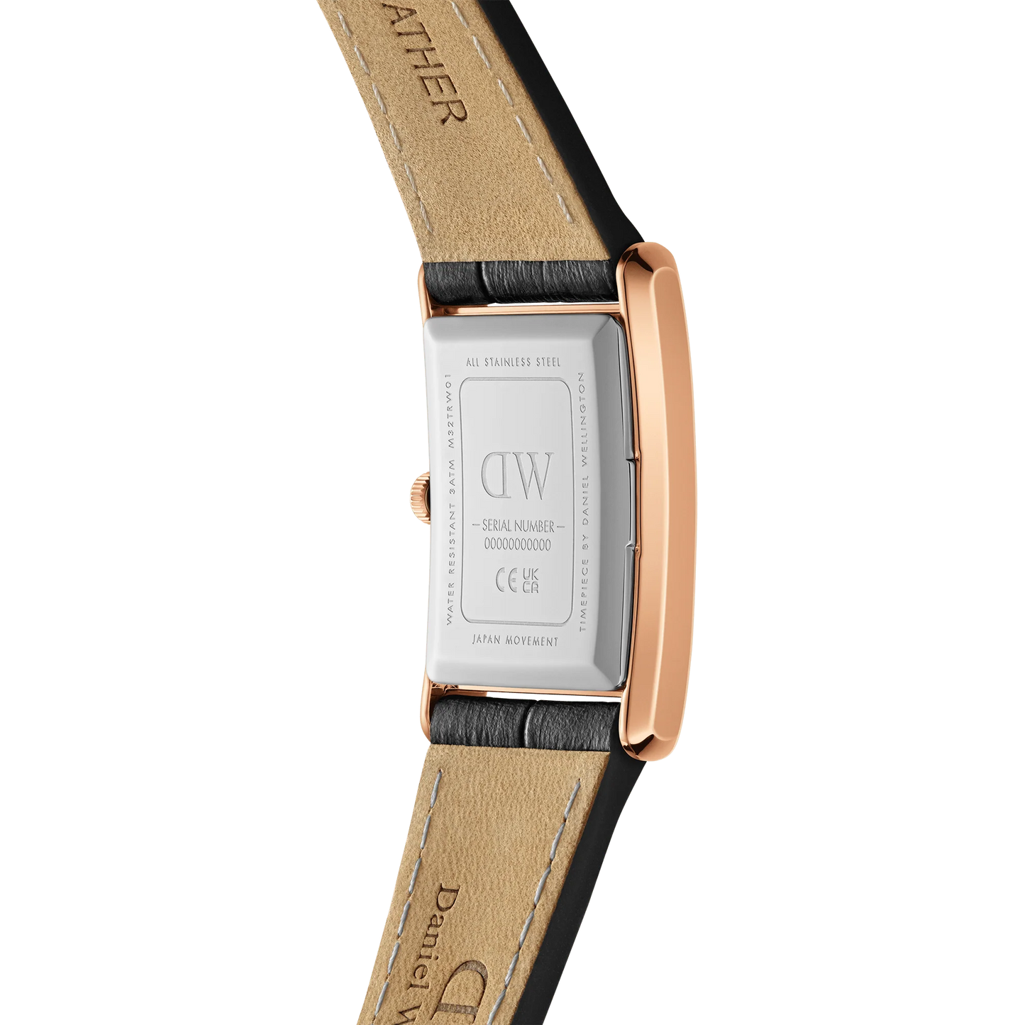 Montre femme Daniel Wellington Bound Black Crocodile Or Rose