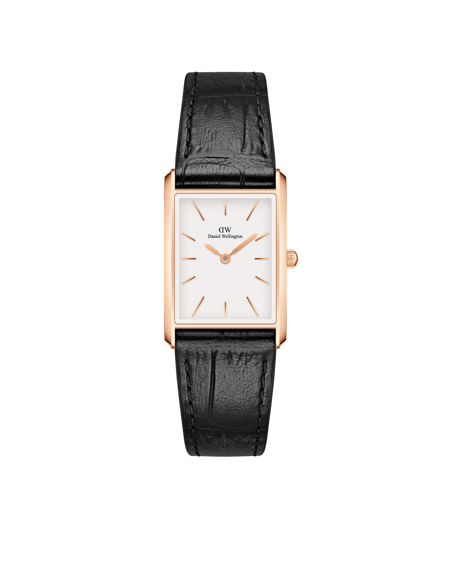 Montre femme Daniel Wellington Bound Black Crocodile Or Rose