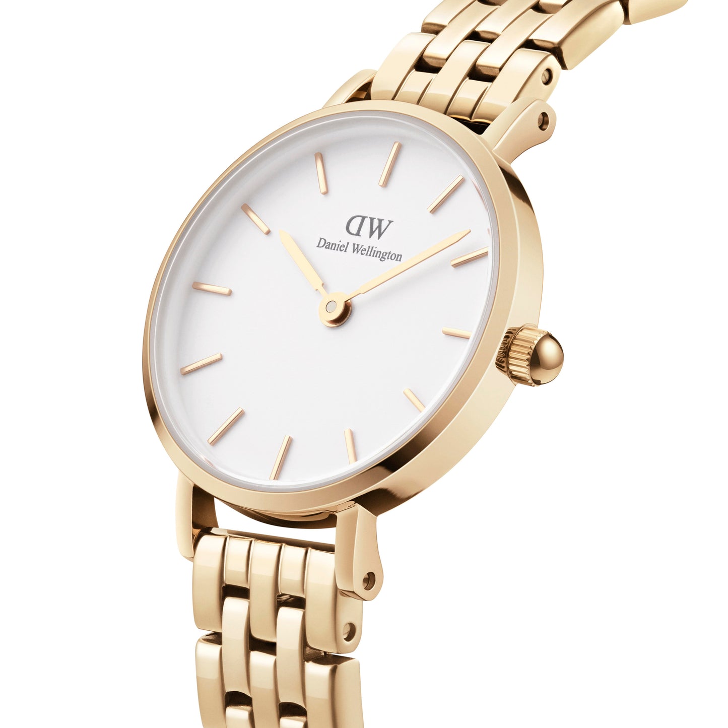 Daniel Wellington Damenuhr Petite 5-Link Evergold