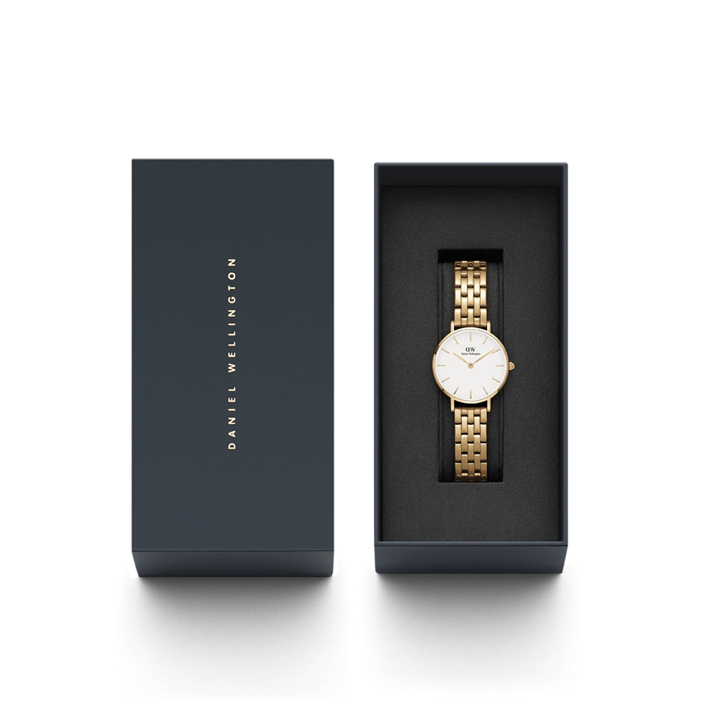 Daniel Wellington Damenuhr Petite 5-Link Evergold