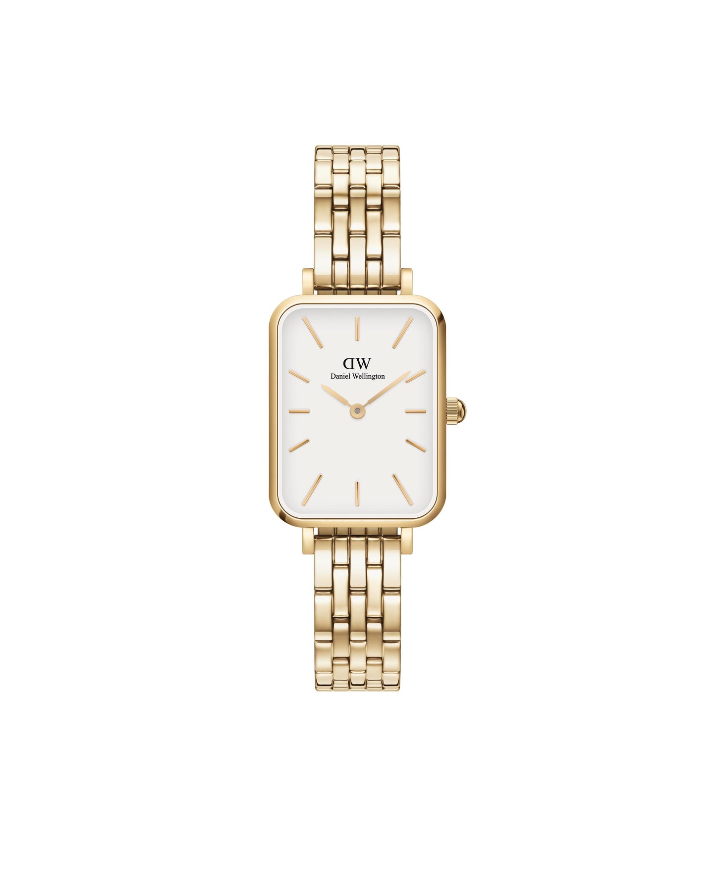 Daniel Wellington Damenuhr Quadro 5-Link Evergold