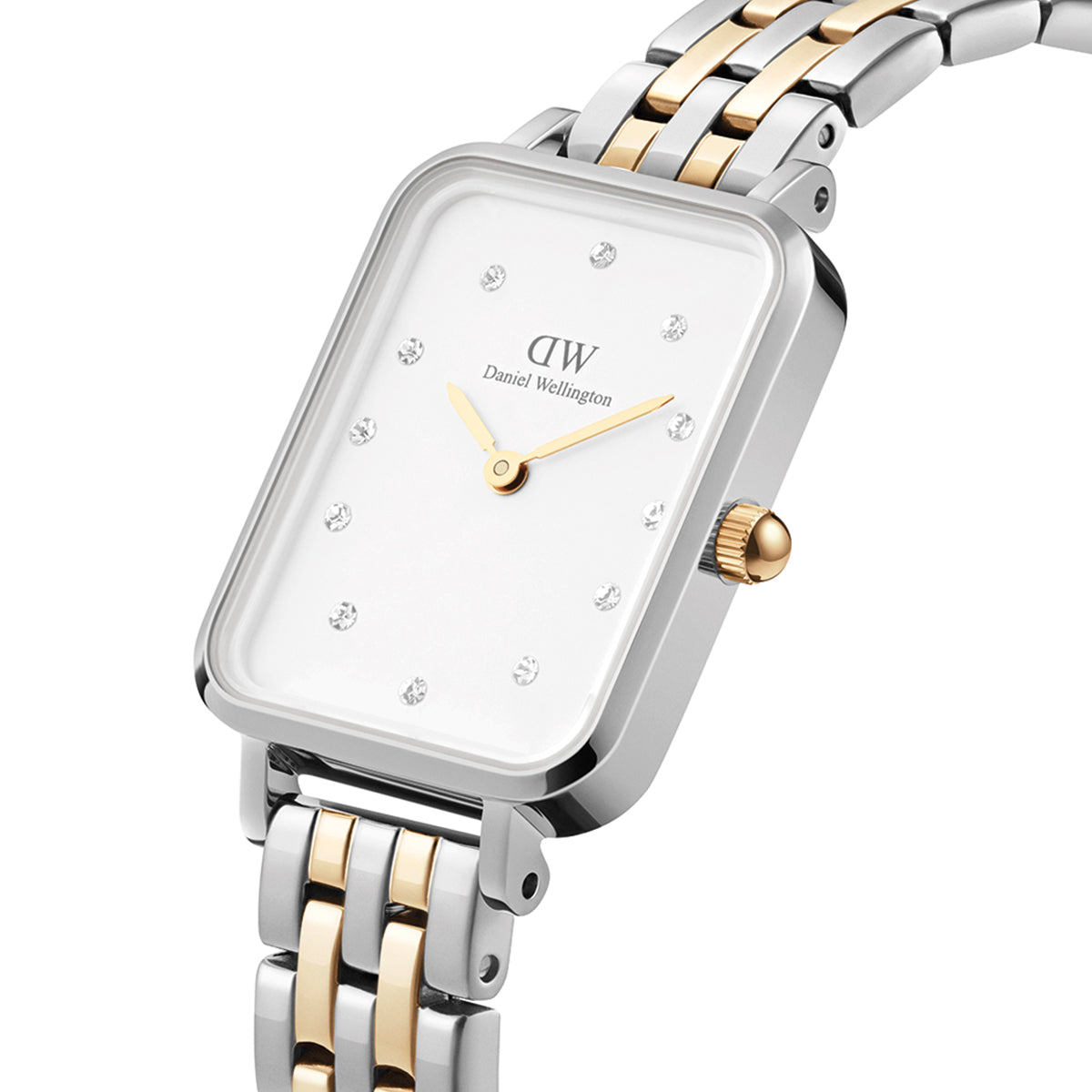 Orologio Daniel Wellington donna Quadro Lumine 5-link two-tone