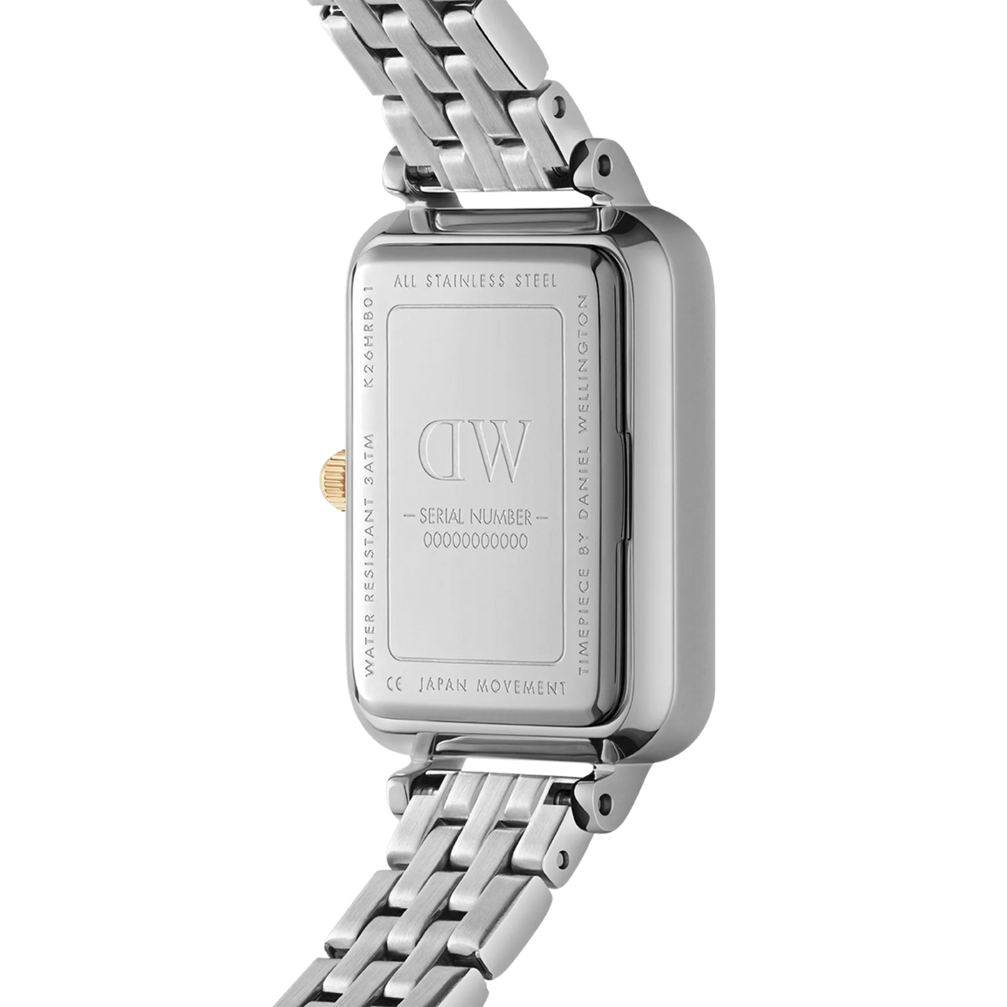 Daniel Wellington women's watch Quadro Lumine Bezel 5-Link Two-Tone MOP