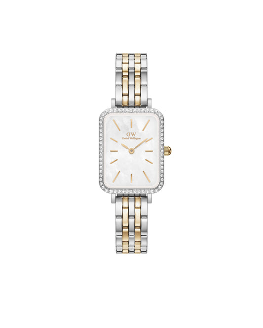 Orologio Daniel Wellington donna Quadro Lumine Bezel 5-Link Two-Tone MOP