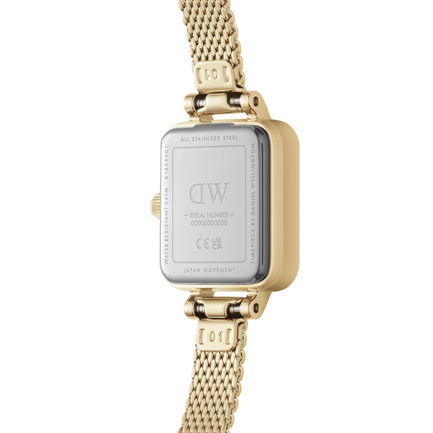 Daniel Wellington Women's Watch Quadro Mini Evergold Amber