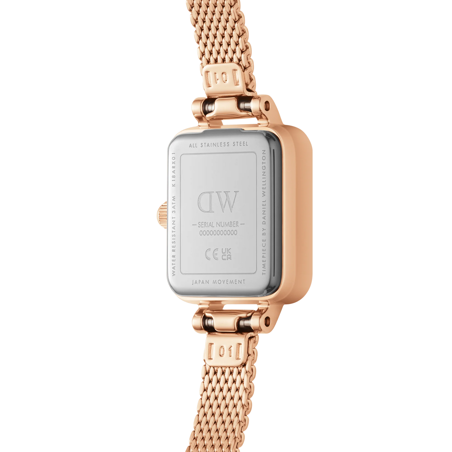 Orologio Daniel Wellington donna Quadro Mini Lumine Bezel Rose Gold