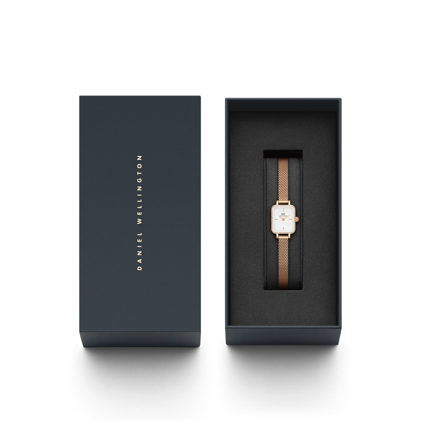 Orologio Daniel Wellington donna Quadro Mini Lumine Bezel Rose Gold