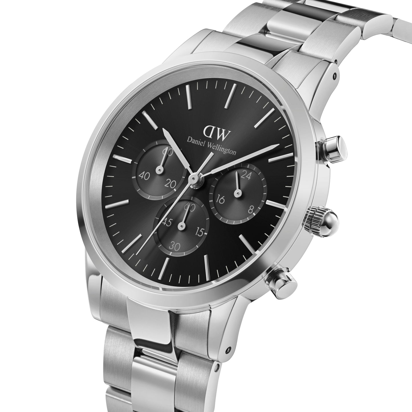 Orologio Daniel Wellington uomo Iconic Chronograph Link Onyx S DW00100645