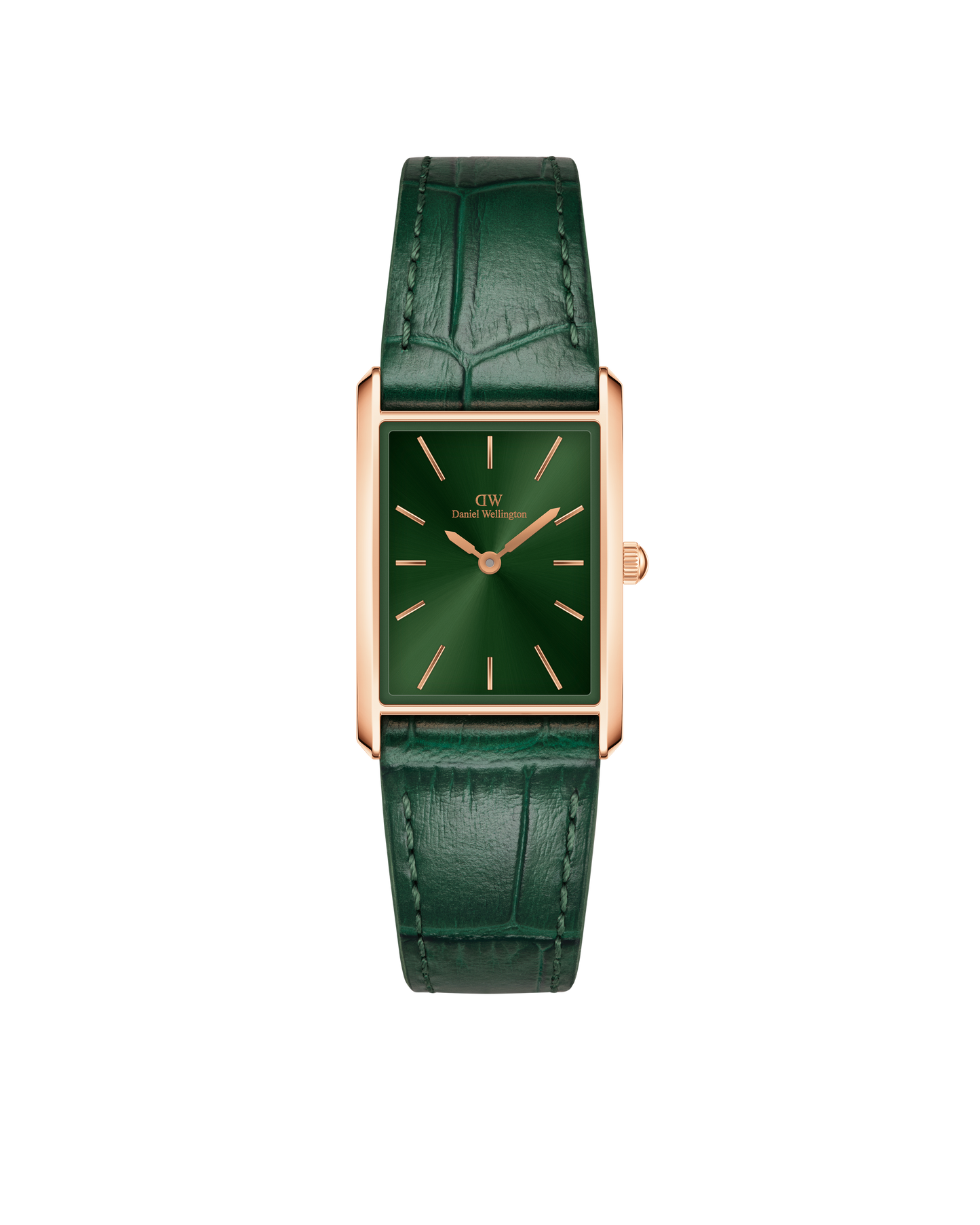 Orologio donna Daniel Wellington Bound Crocodile Emerald Sunray Rose Gold