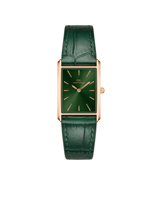 Orologio donna Daniel Wellington Bound Crocodile Emerald Sunray Rose Gold