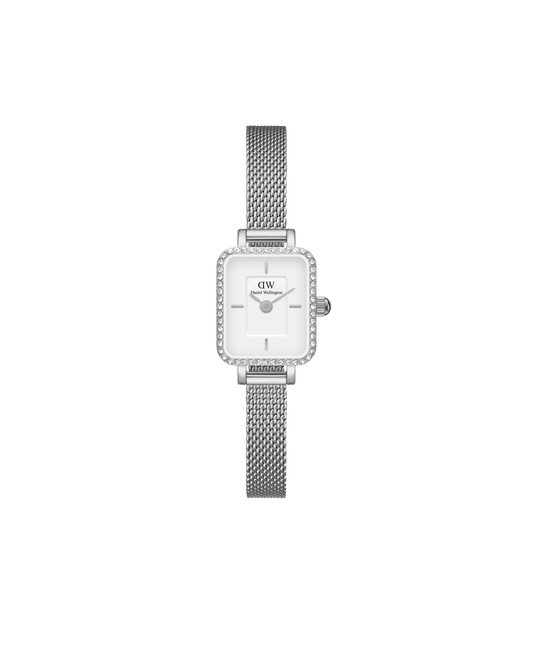 Orologio donna Daniel Wellington Quadro Mini Lumine Bezel Silver