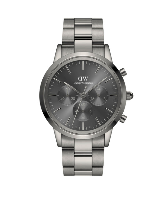 Orologio uomo Daniel Wellington Iconic Chronograph Link Graphite GM DW00100643