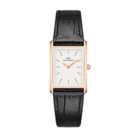 Daniel Wellington Montre Femme Bound Black Crocodile Rose Gold DW00100698