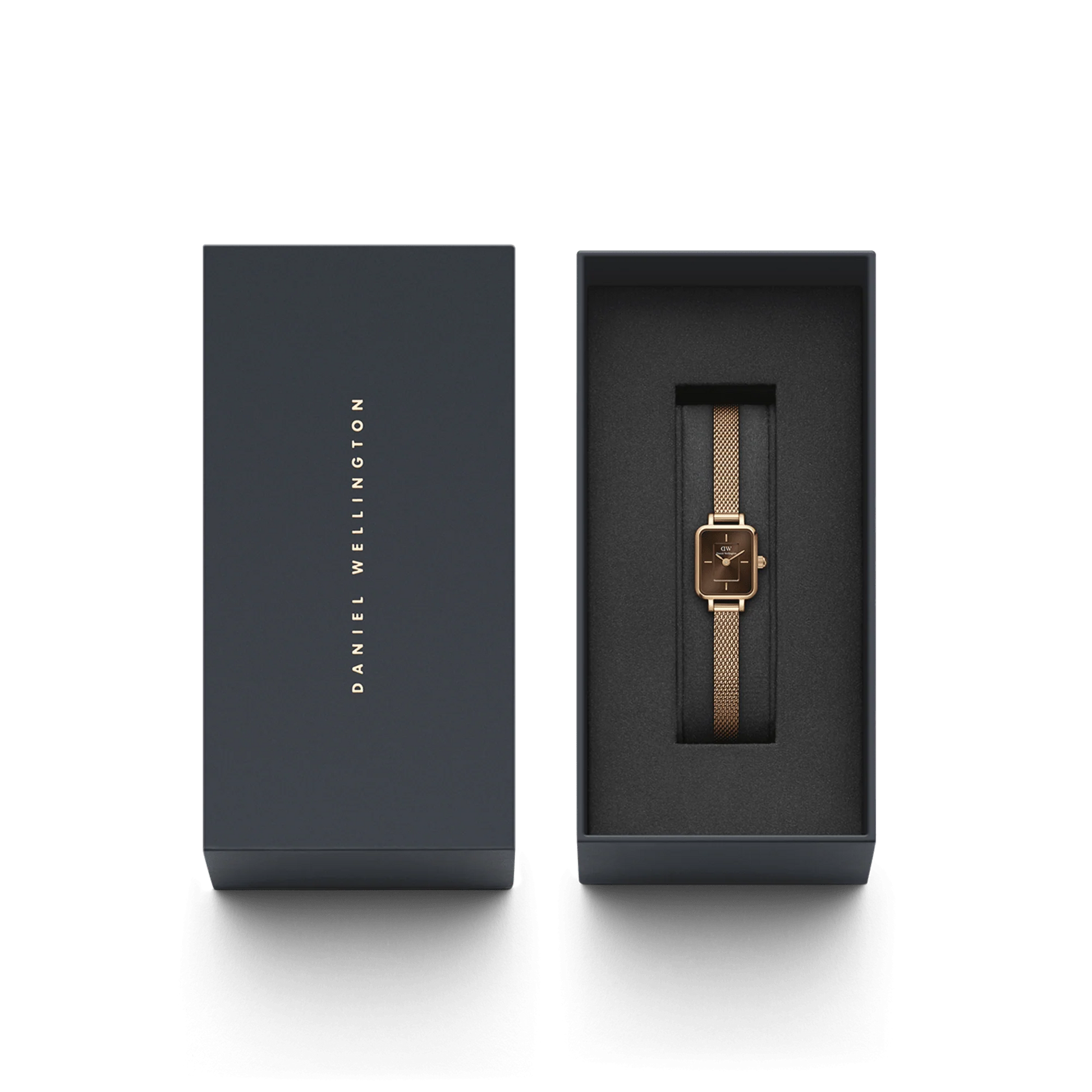 Orologio Daniel Wellington Quadro Mini Melrose Rose Gold Amber